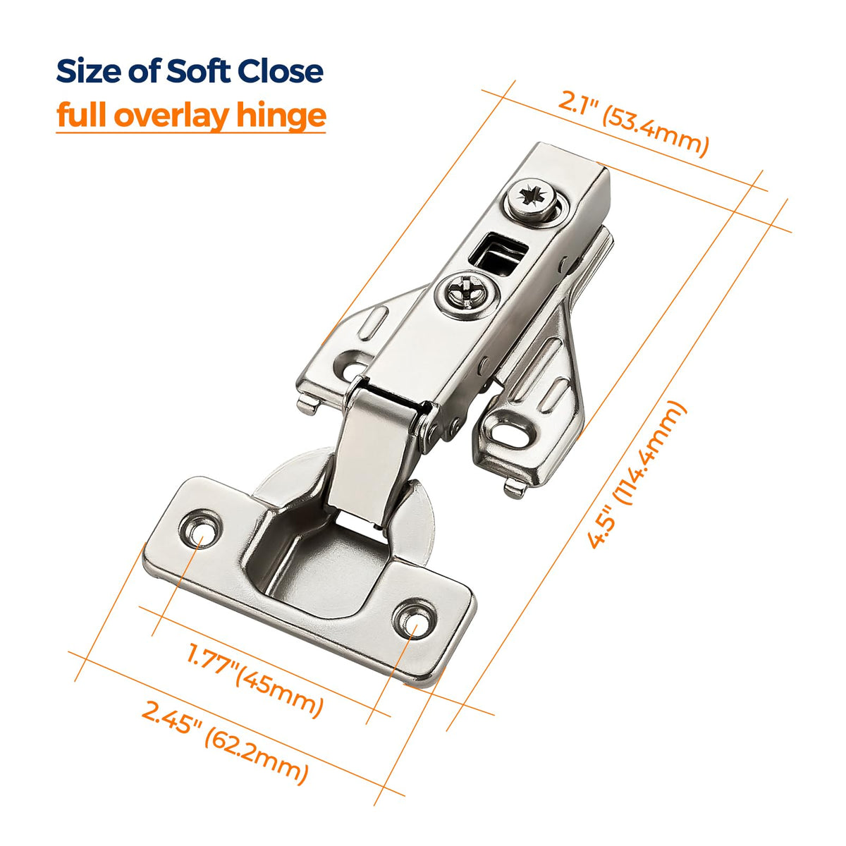 Ravinte 105-Degree Full Overlay Cabinet Door Hinges