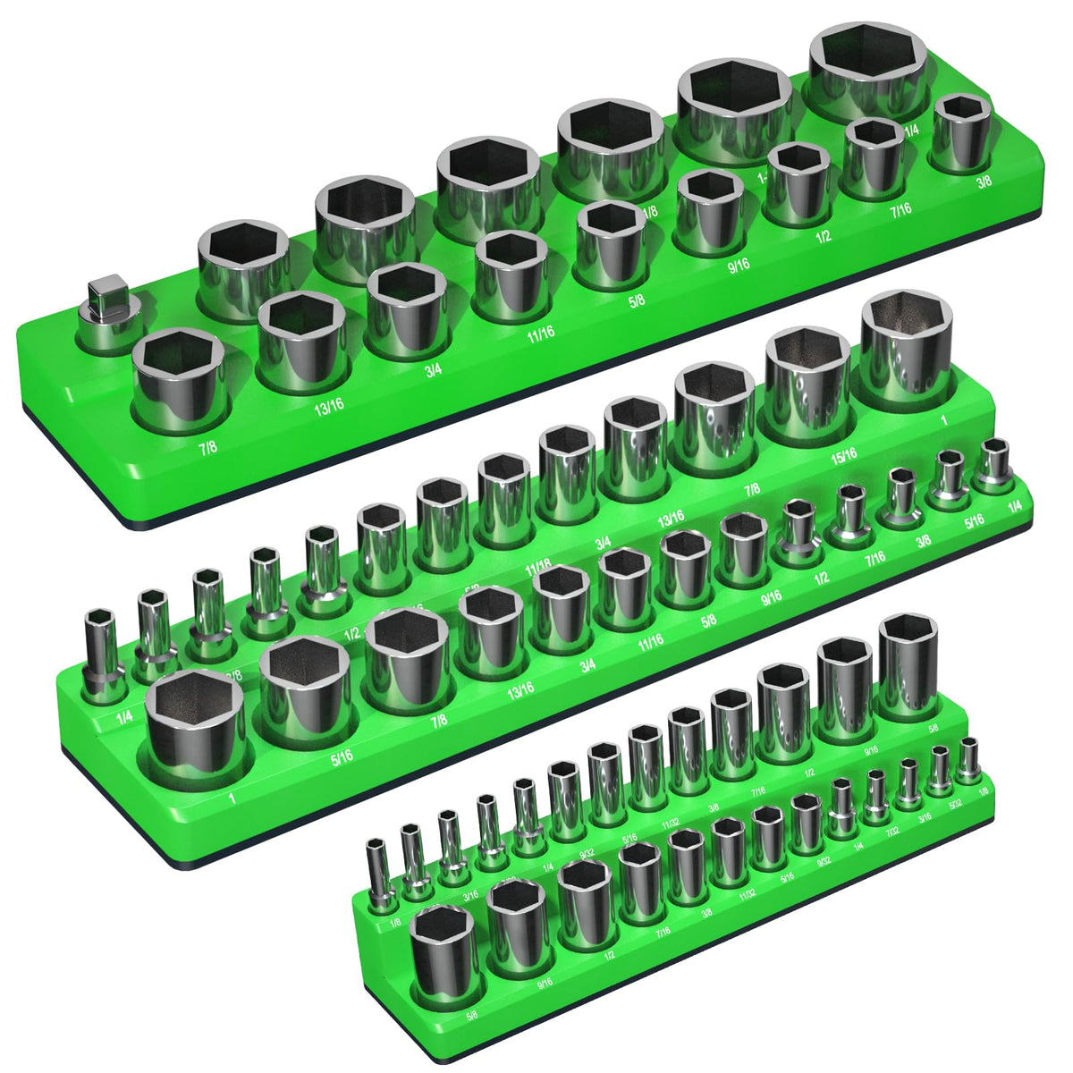 Magnetic Socket Organizer Holder Set for Tool Drawers