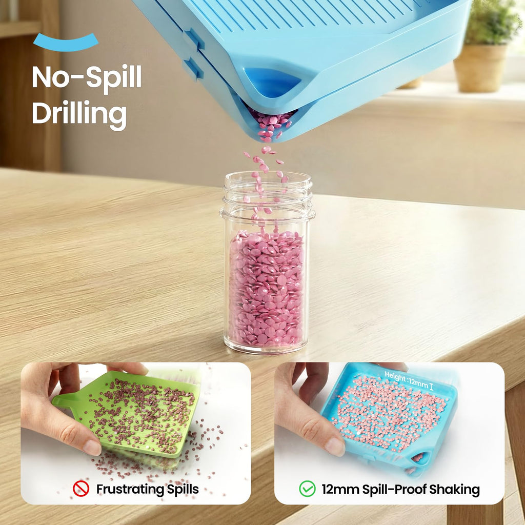 ARTDOT Stackable Interlocking Diamond Painting Trays, Purple