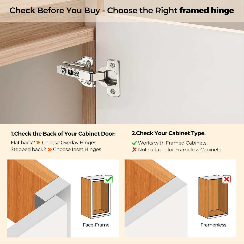 Ravinte 105-Degree Full Overlay Cabinet Door Hinges