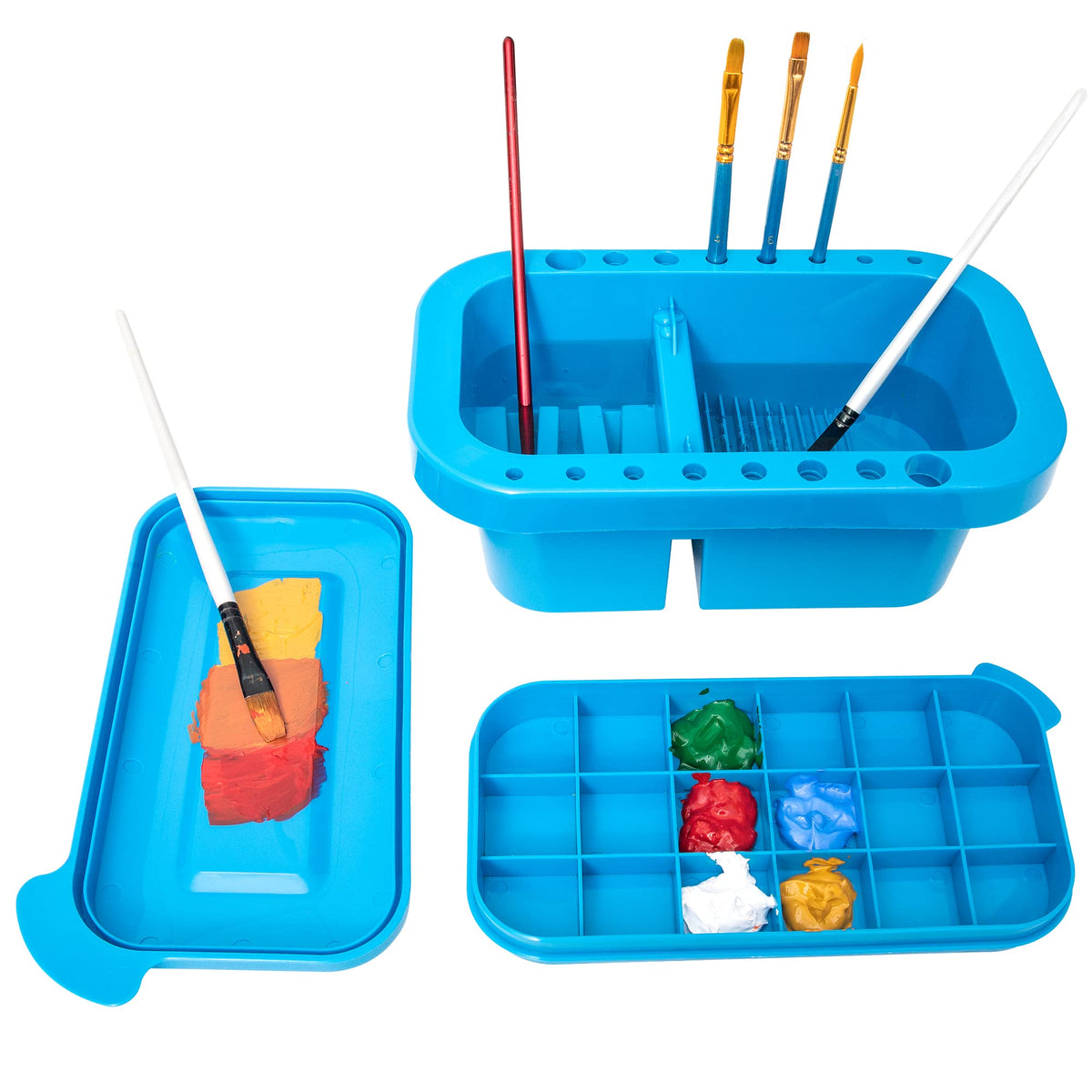 MyLifeUNIT Paint Brush Cleaner and Holder with Palette