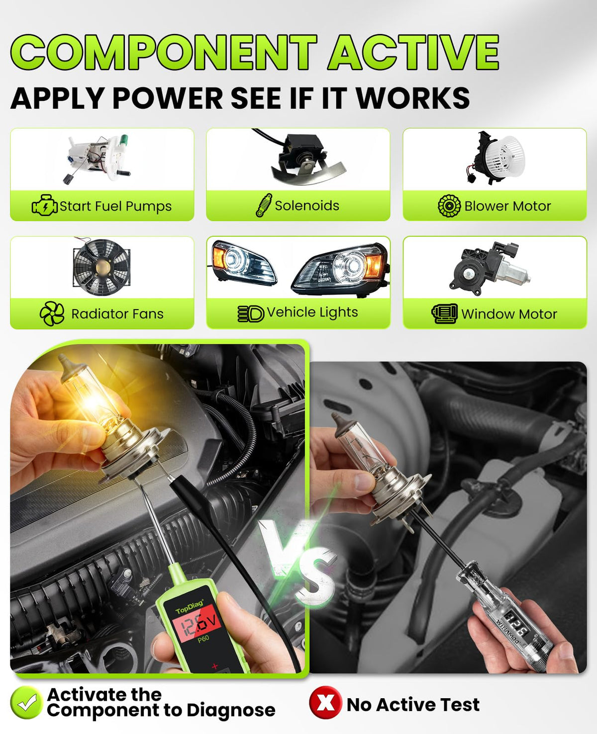 TopDiag Automotive Electrical Circuit Tester for Vehicle Diagnostics