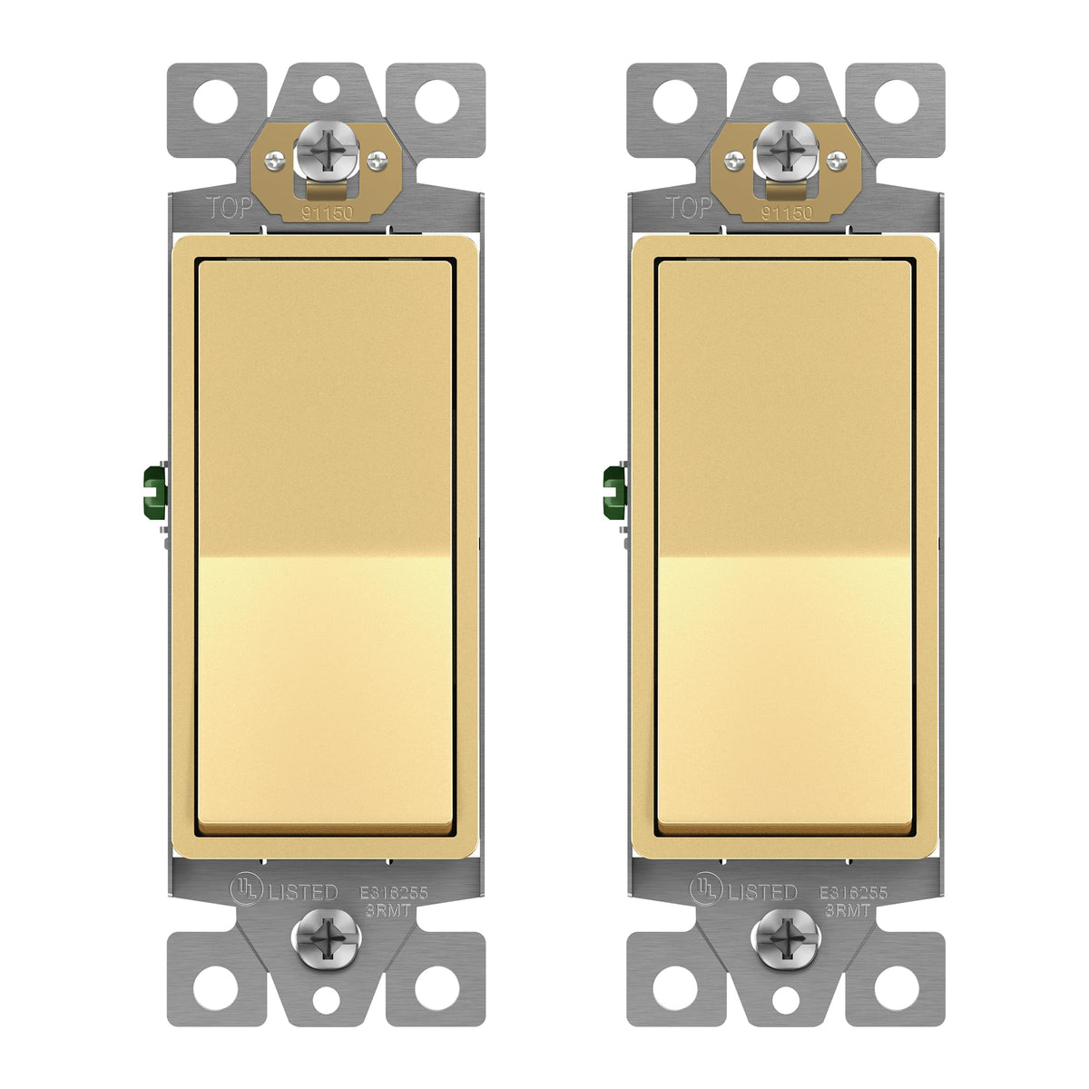 ENERLITES 15A Single-Pole Decorator Paddle Rocker Switch