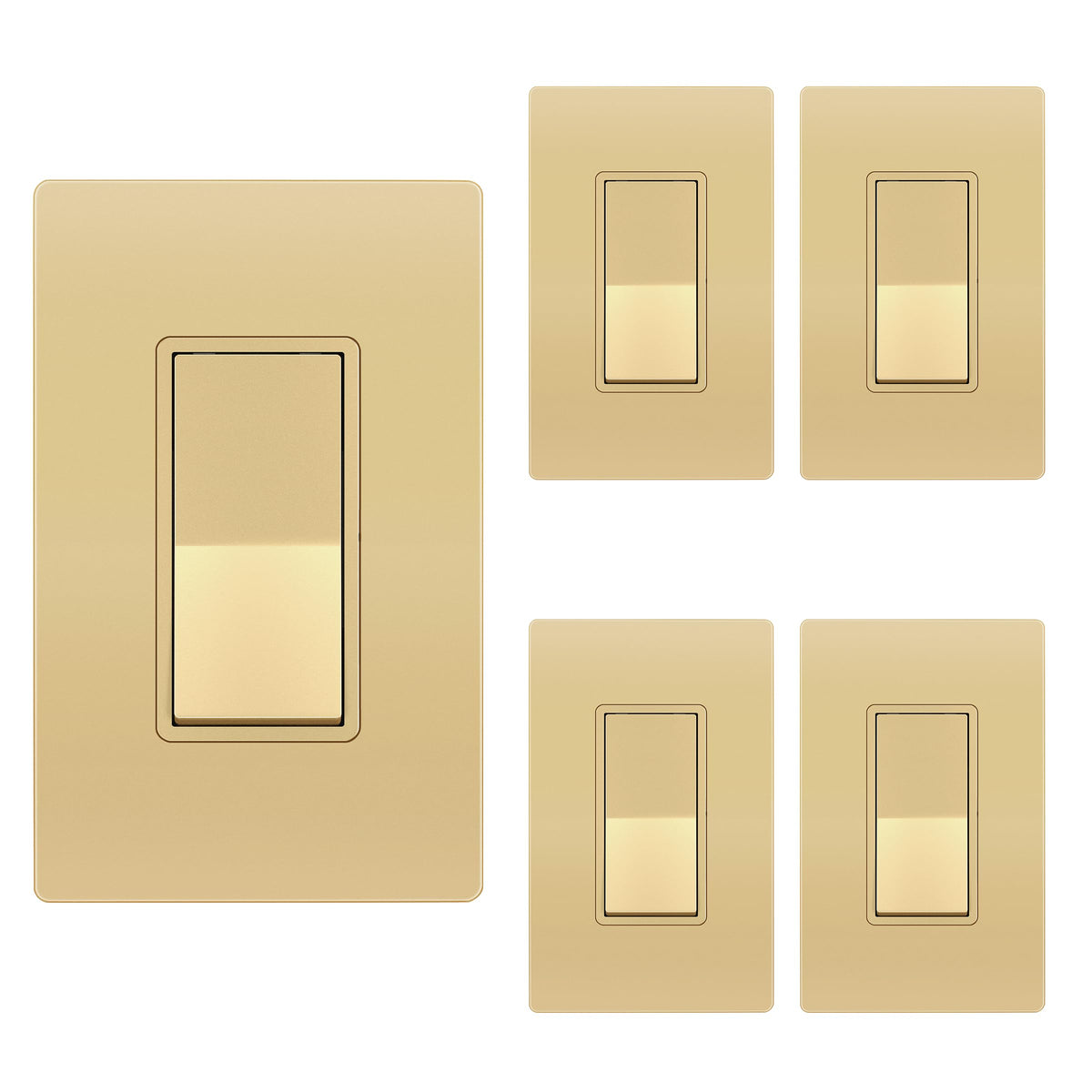 ENERLITES 15A Single-Pole Decorator Paddle Rocker Switch