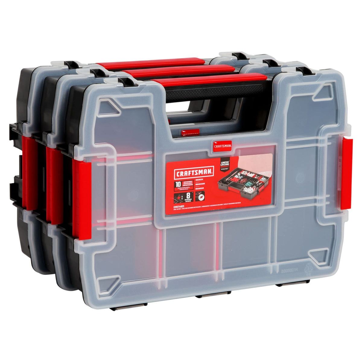 CRAFTSMAN 2-Pack 14-Compartment Latching Tool Organizers