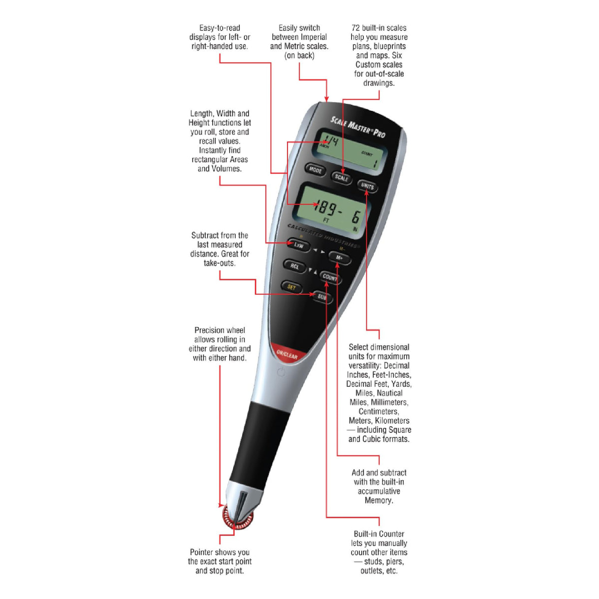 Calculated Industries 6025 Scale Master Pro Digital Plan Measure