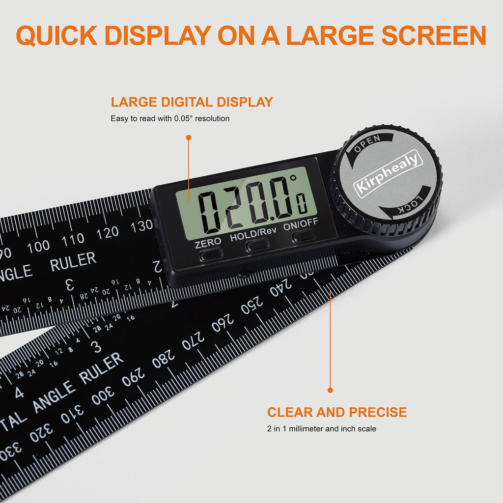 Kirphealy Digital Angle Finder Protractor for Precision Measuring