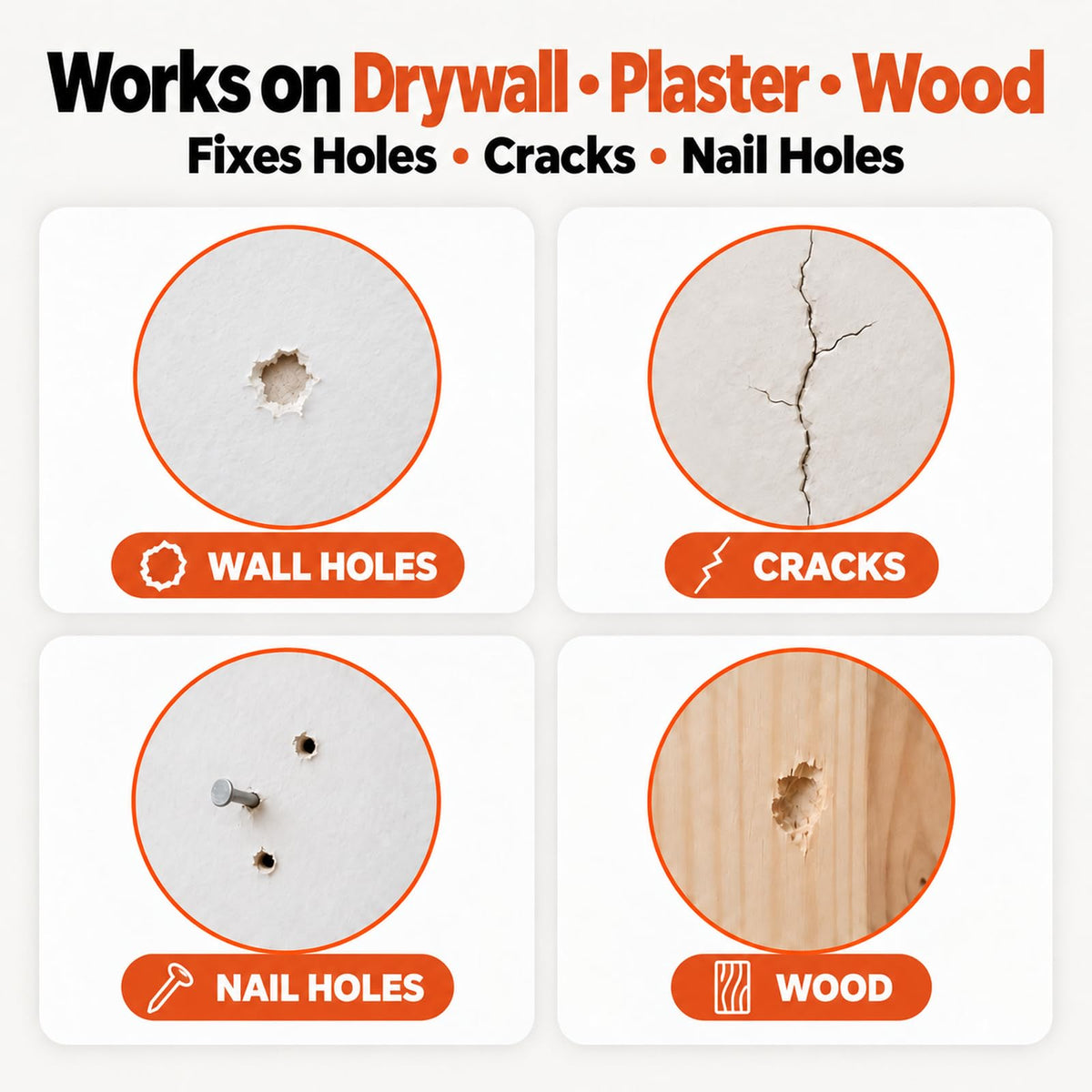 Drywall Patch Repair Kit with Spackle Paste and Scraper