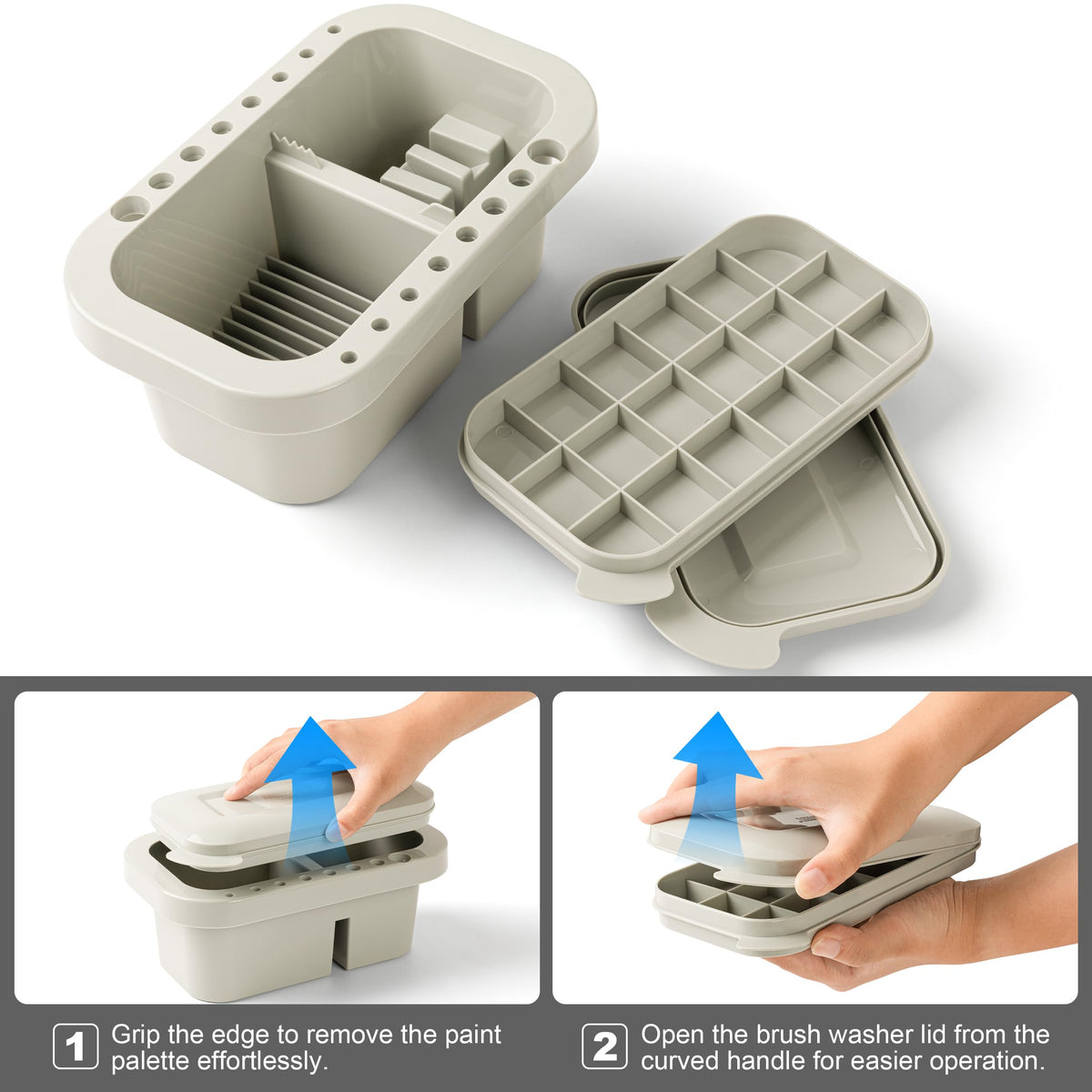 MyLifeUNIT Paint Brush Cleaner and Holder with Palette