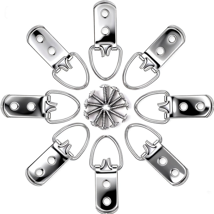 30-Pack Heavy-Duty D-Ring Picture Hangers with 60 Screws