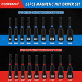 CASOMAN 68-Piece Magnetic Nut Driver Set, SAE & Metric