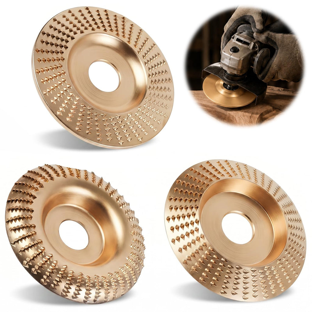 3-Piece Tungsten Carbide Wood Carving Disc Set for Grinders