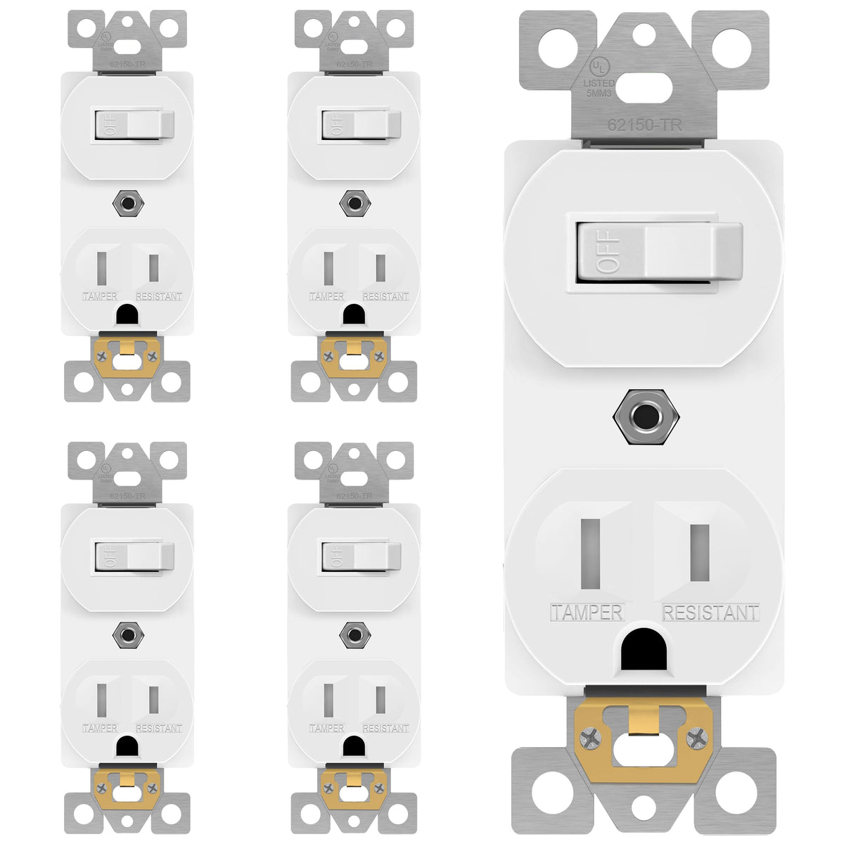 ENERLITES UL-Listed Combination Toggle Light Switch