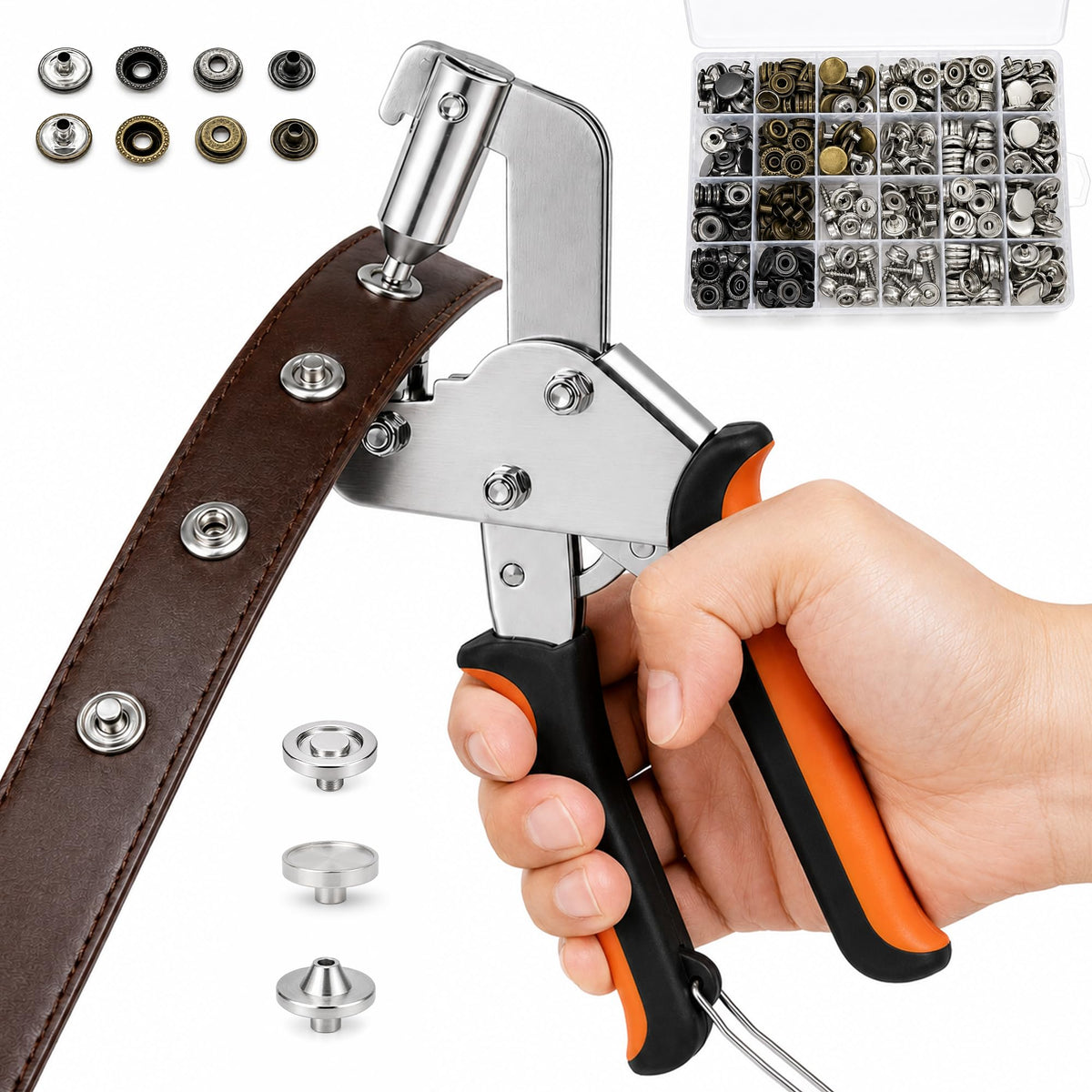 DTTXYSD 15mm Snap Fastener Pliers Kit with 100 Sets