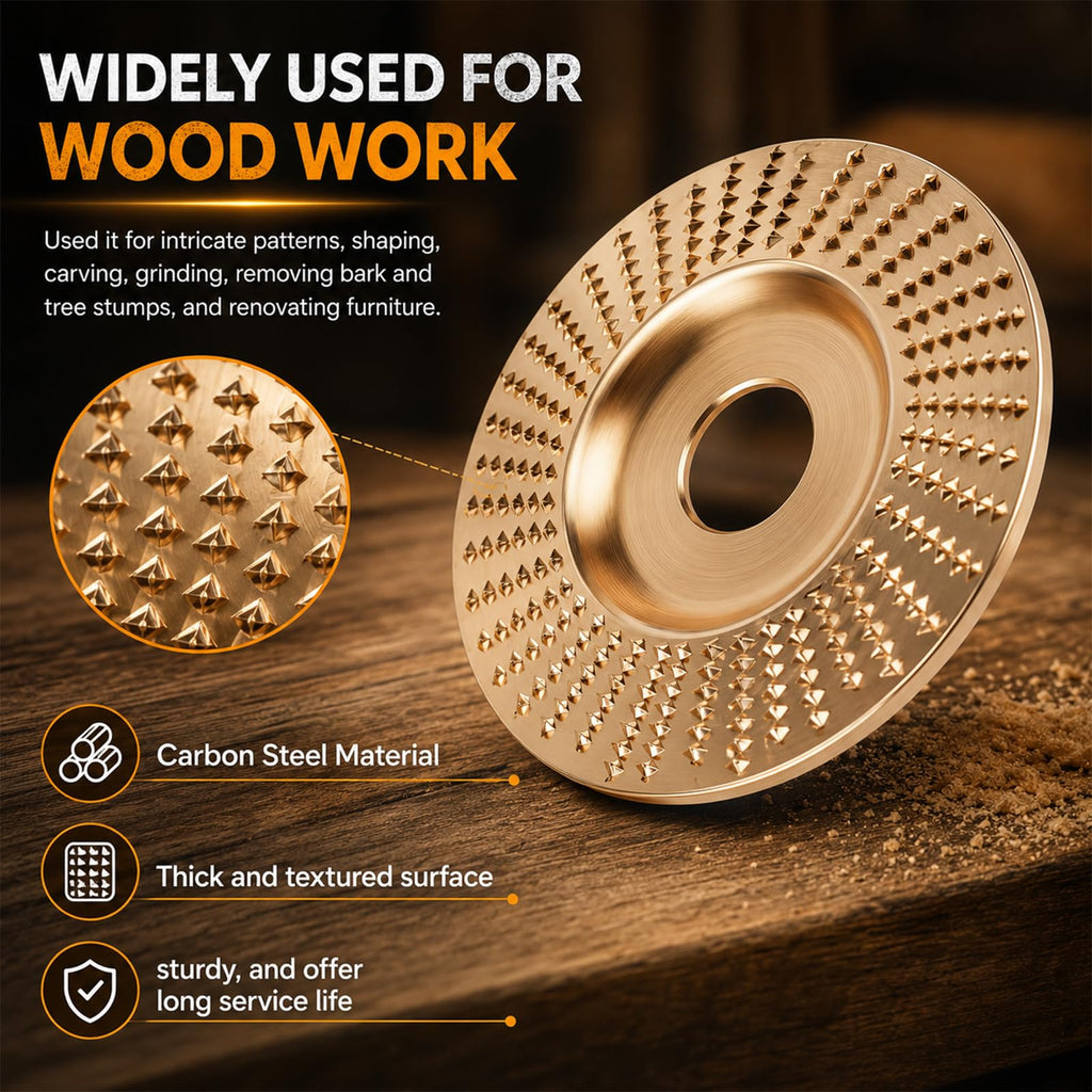 3-Piece Tungsten Carbide Wood Carving Disc Set for Grinders