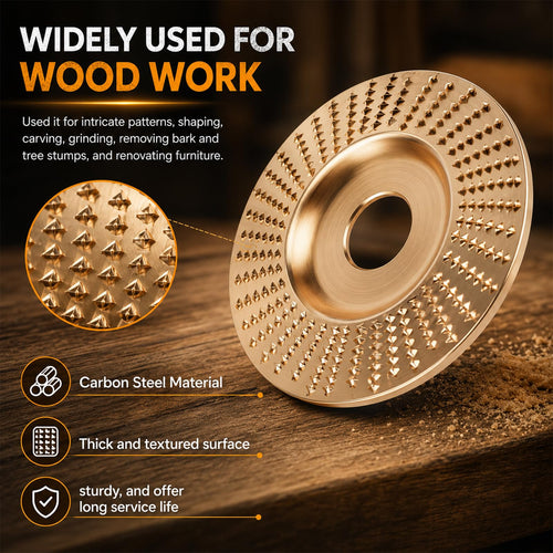 3-Piece Tungsten Carbide Wood Carving Disc Set for Grinders