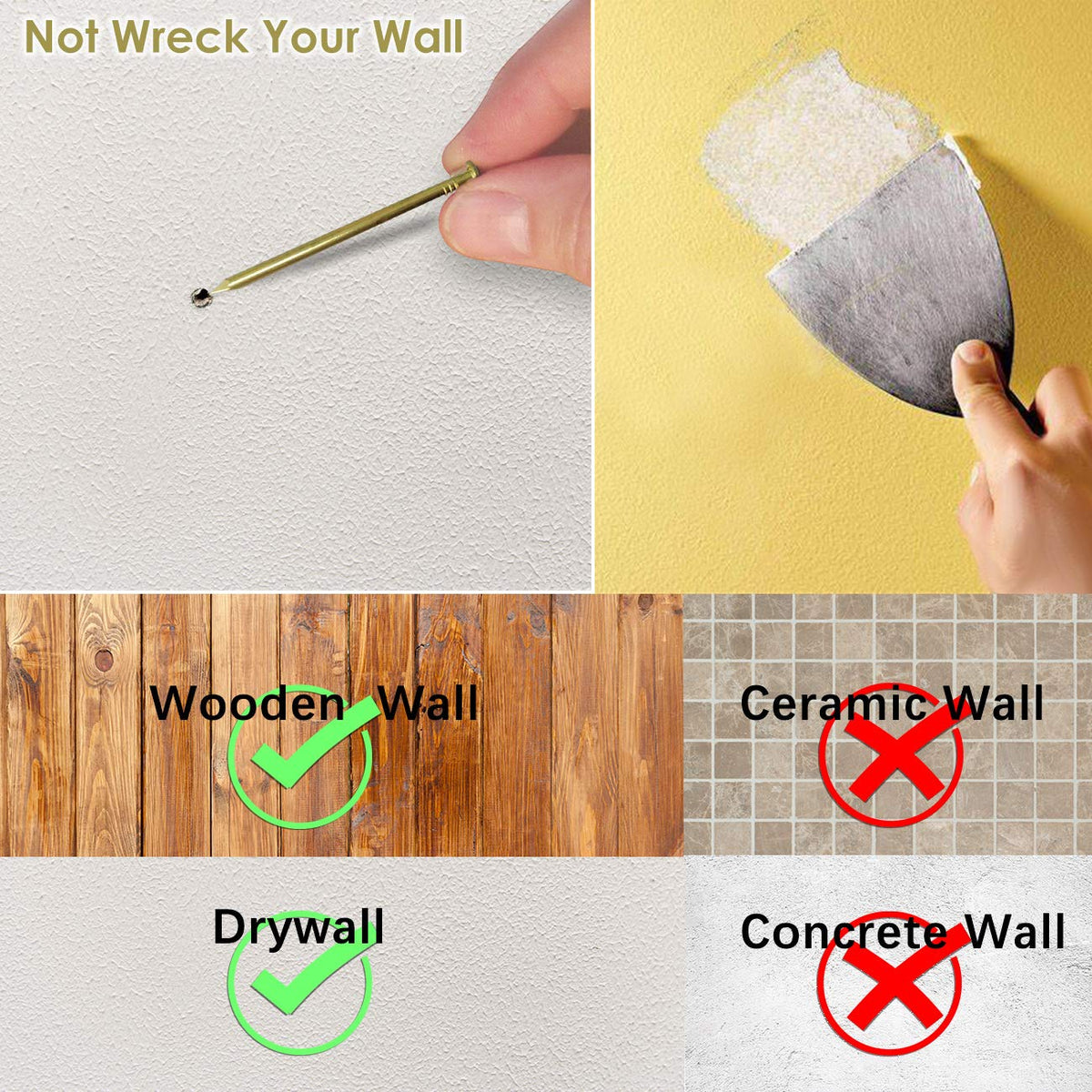 Picture Hanging Hooks for Frames, Artwork and Wall Decor