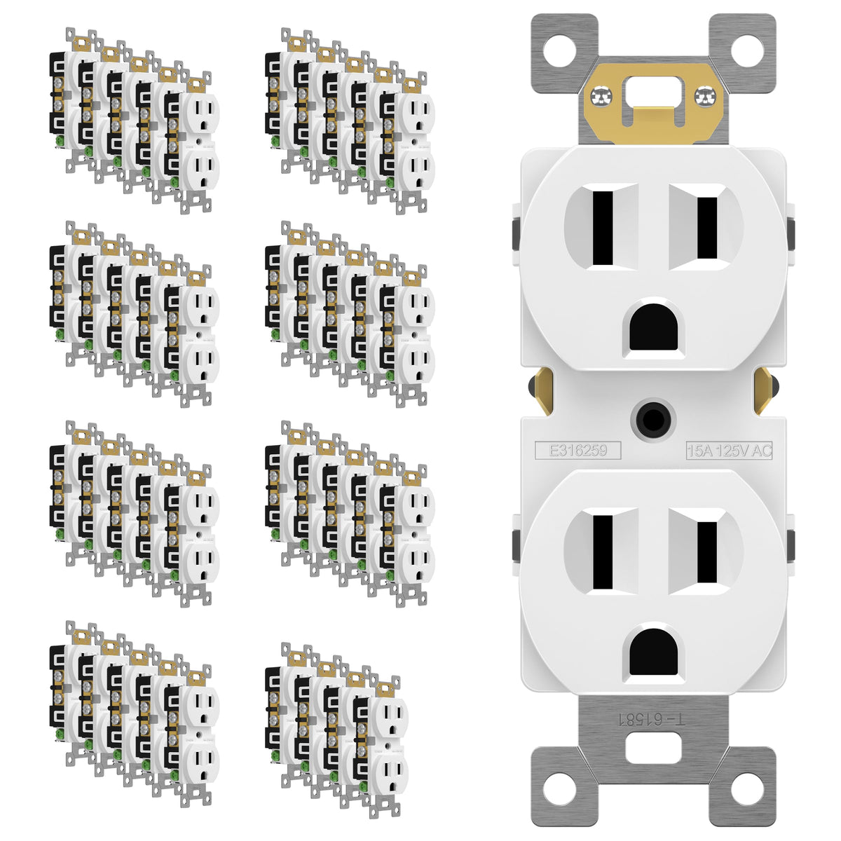 ENERLITES Duplex Receptacle Outlet for Home Electrical Use