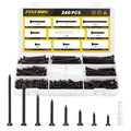 FIXLINK 8-Size Flat Head Phillips Wood Screw & Anchor Kit