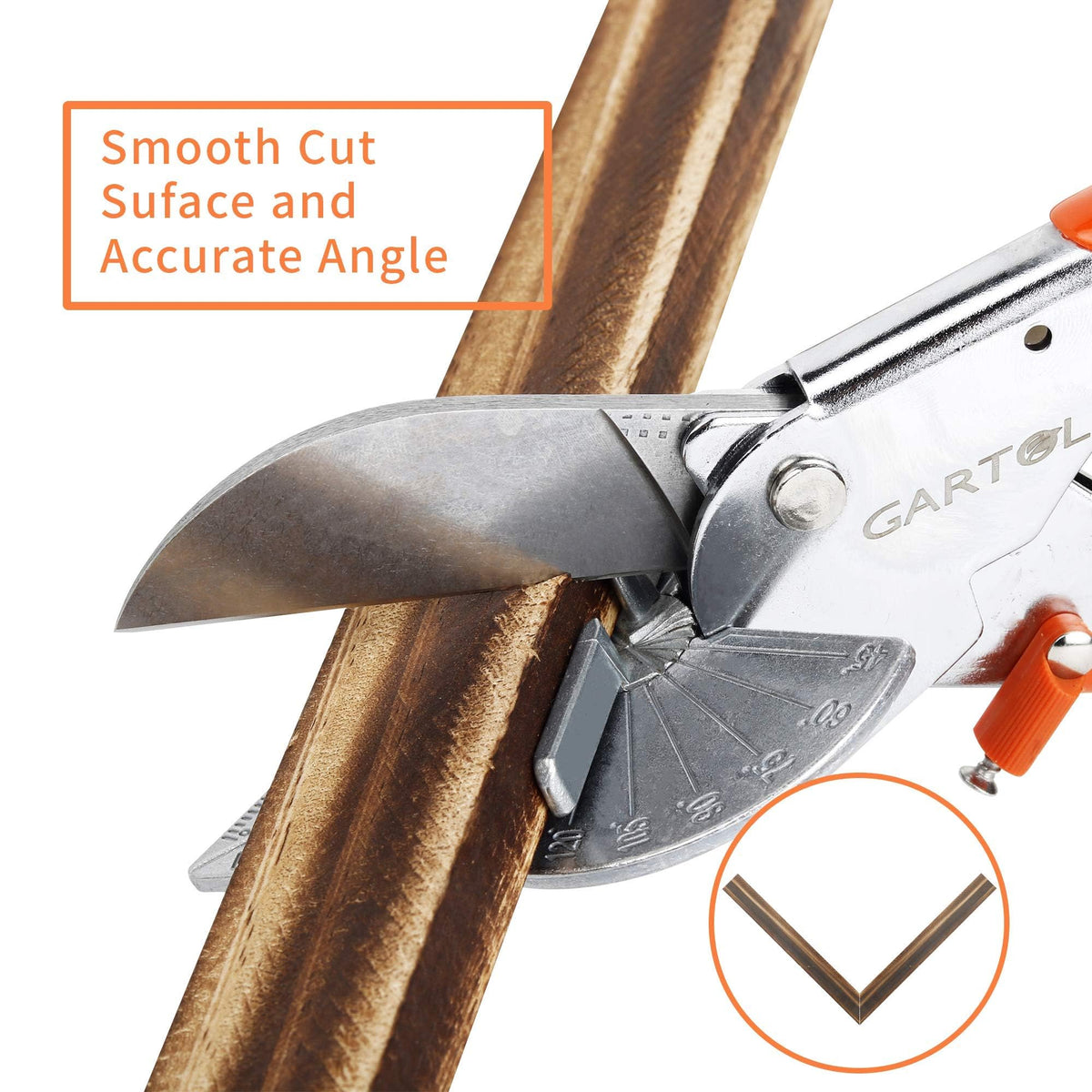 GARTOL Adjustable 45–135° Miter Shears for Trim and PVC