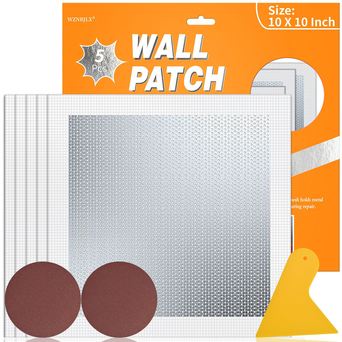 15-Piece Self-Adhesive Aluminum Mesh Drywall Patch Kit