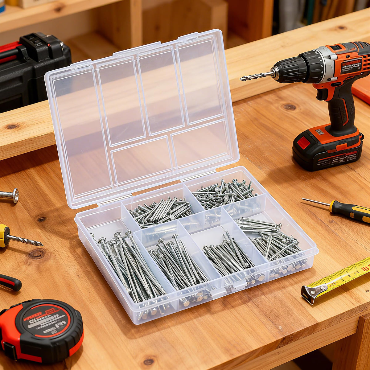 Ywmimn 280-Piece Galvanized Finishing Nail Assortment Kit