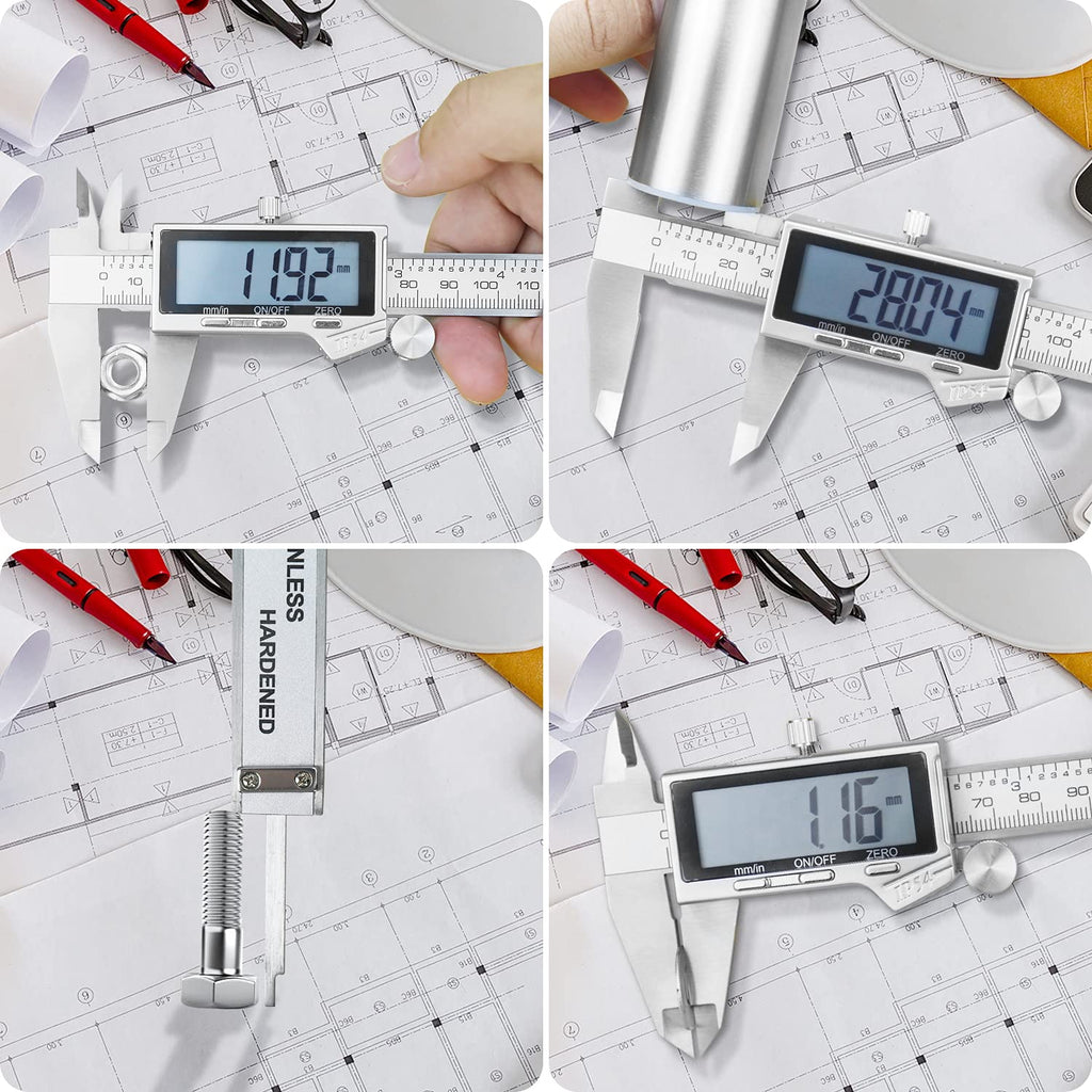 6-Inch Stainless Steel Digital Caliper with LCD Display