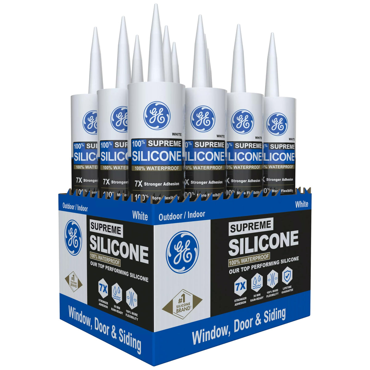 GE All-Purpose Clear Silicone Caulk Sealant, 10 fl oz