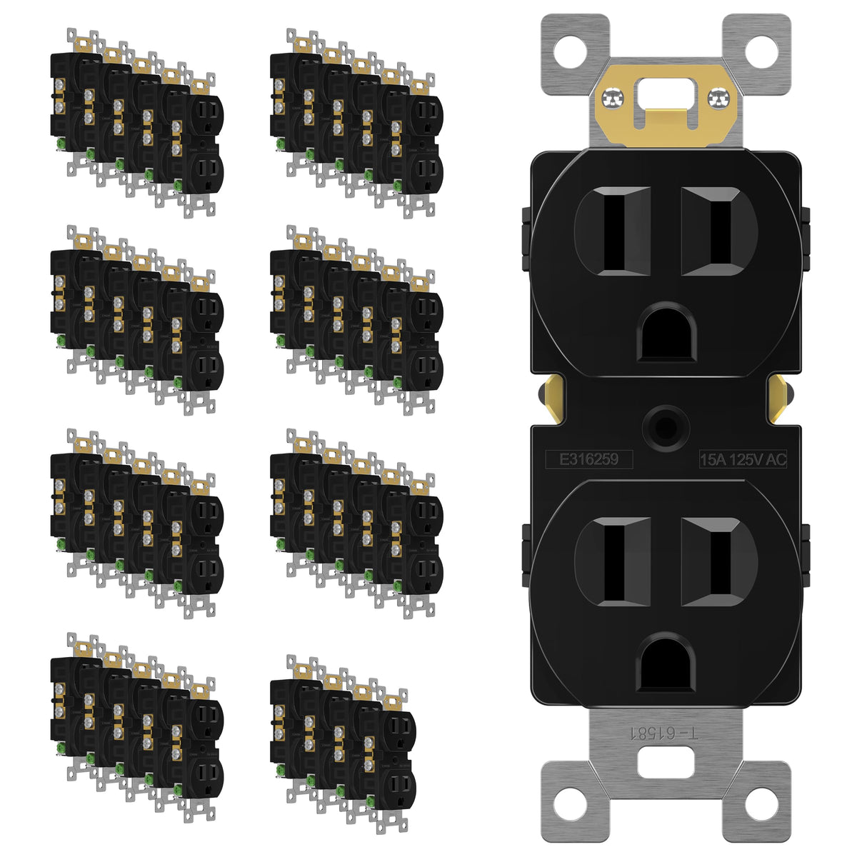 ENERLITES Duplex Receptacle Outlet for Home Electrical Use