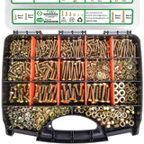 Foliv Assorted Nuts and Bolts Kit for Household Repairs
