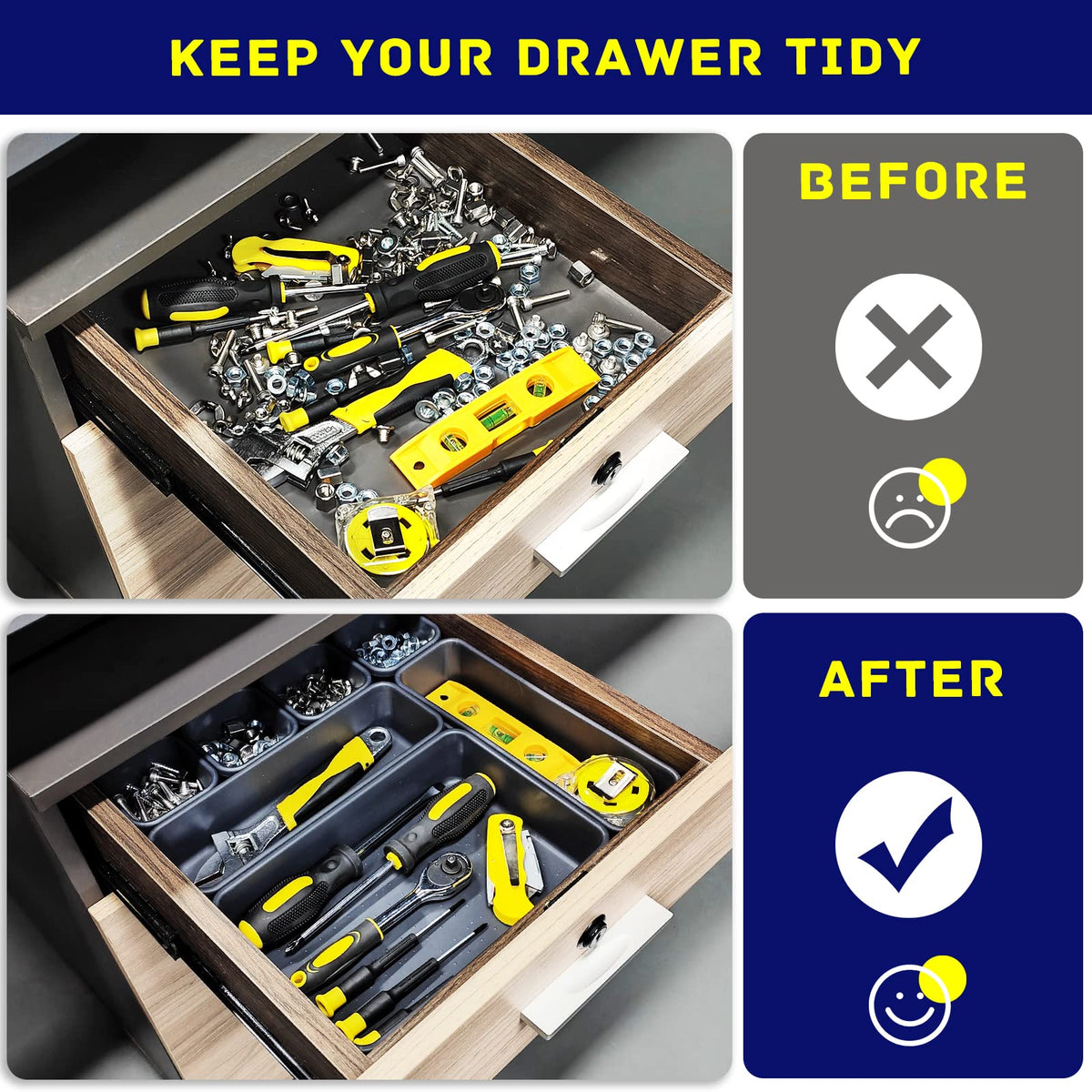 Tool Organizer Box with Drawer Dividers for Tool Chests