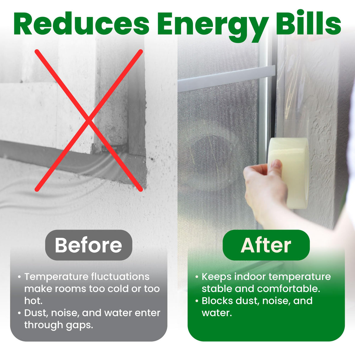 ECOHomes Window Weather Sealing Tape for Draft Protection