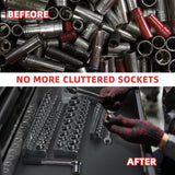 Magnetic Socket Organizer Holder Set for Tool Drawers