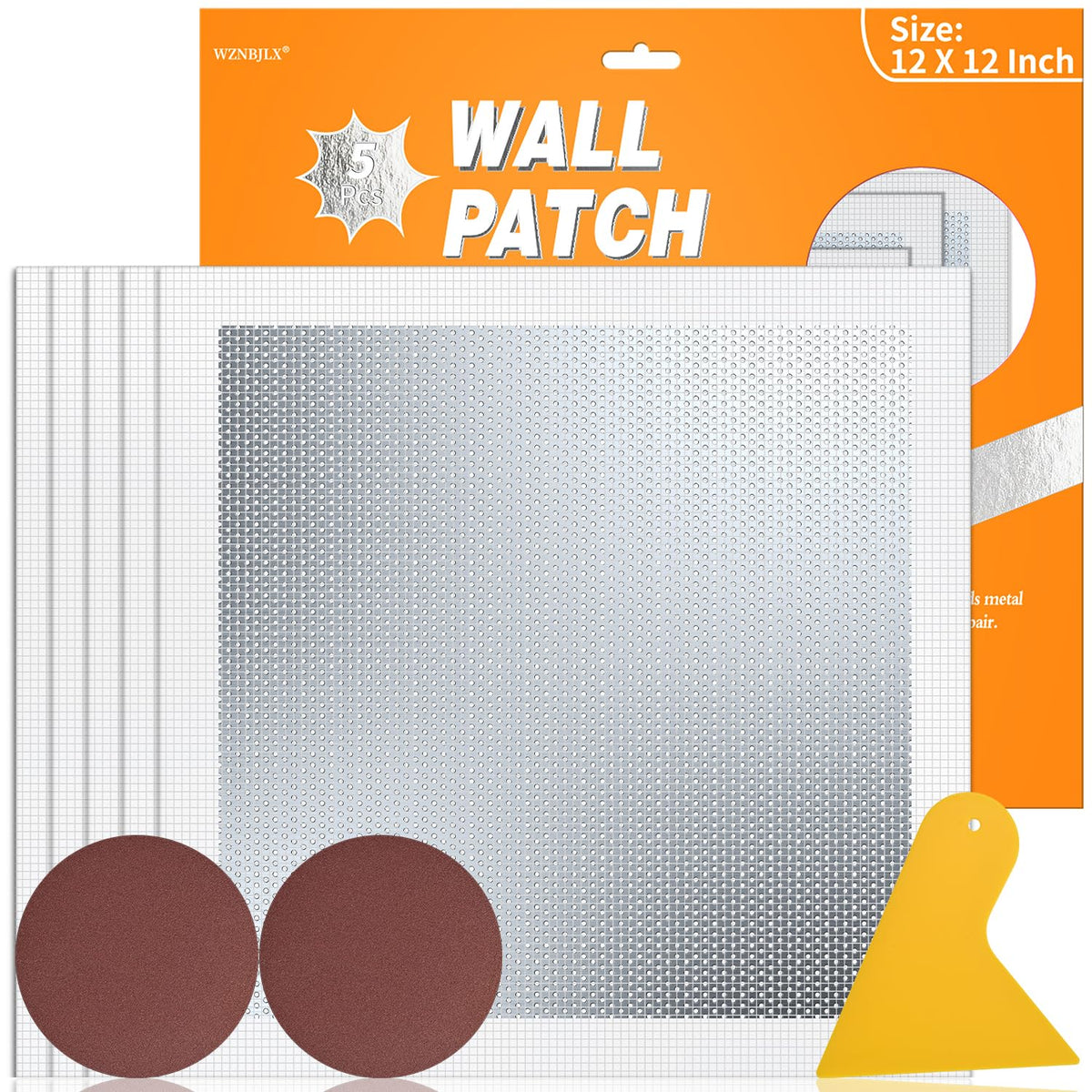 15-Piece Self-Adhesive Aluminum Mesh Drywall Patch Kit