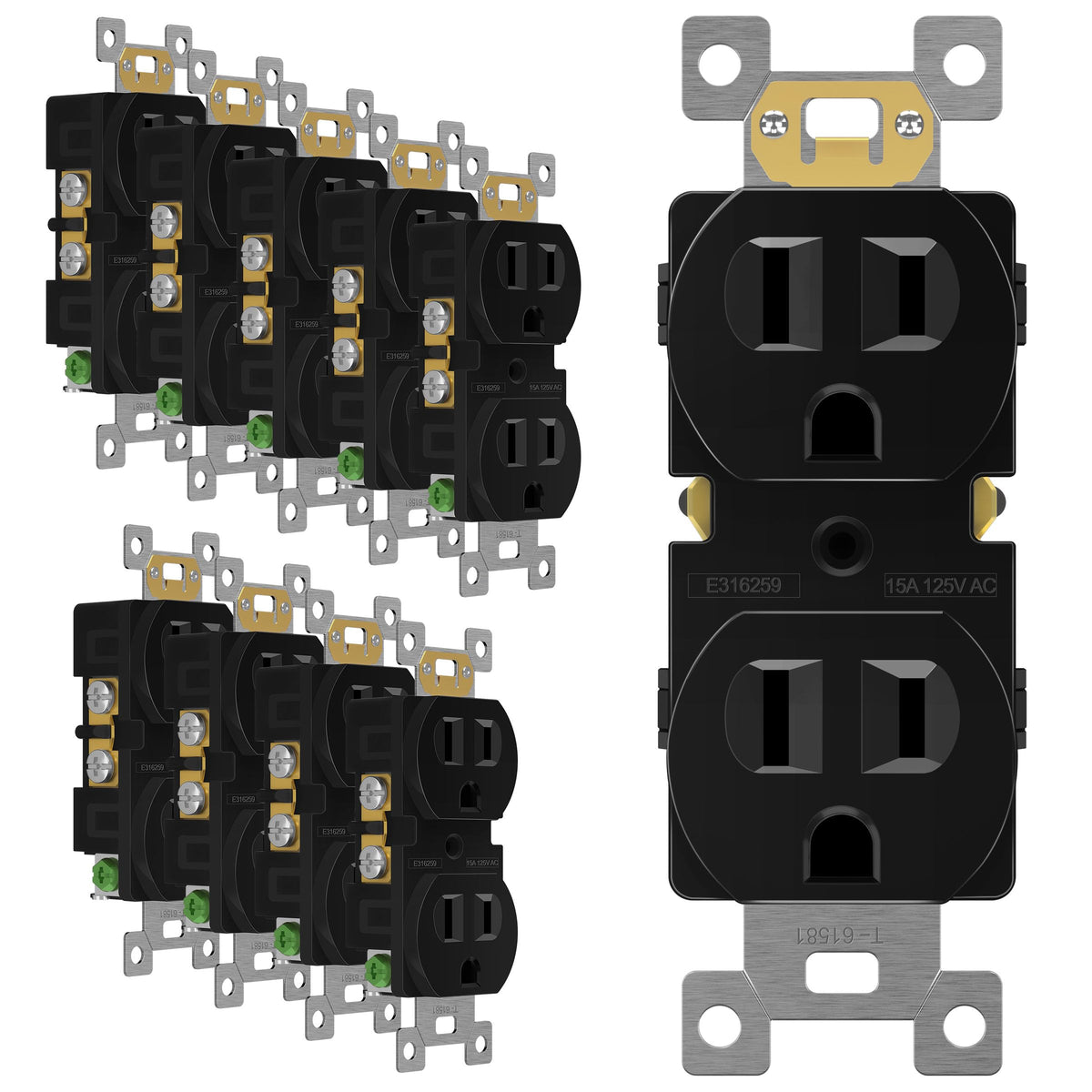 ENERLITES Duplex Receptacle Outlet for Home Electrical Use