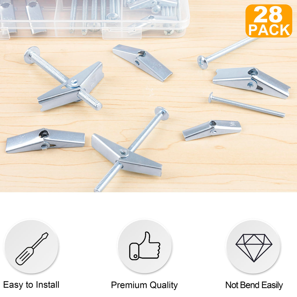 KURUI Heavy-Duty Hollow Wall Anchors for Drywall Mounting