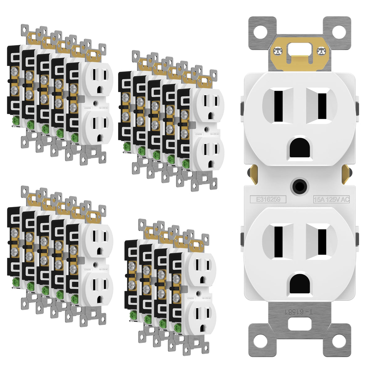 ENERLITES Duplex Receptacle Outlet for Home Electrical Use