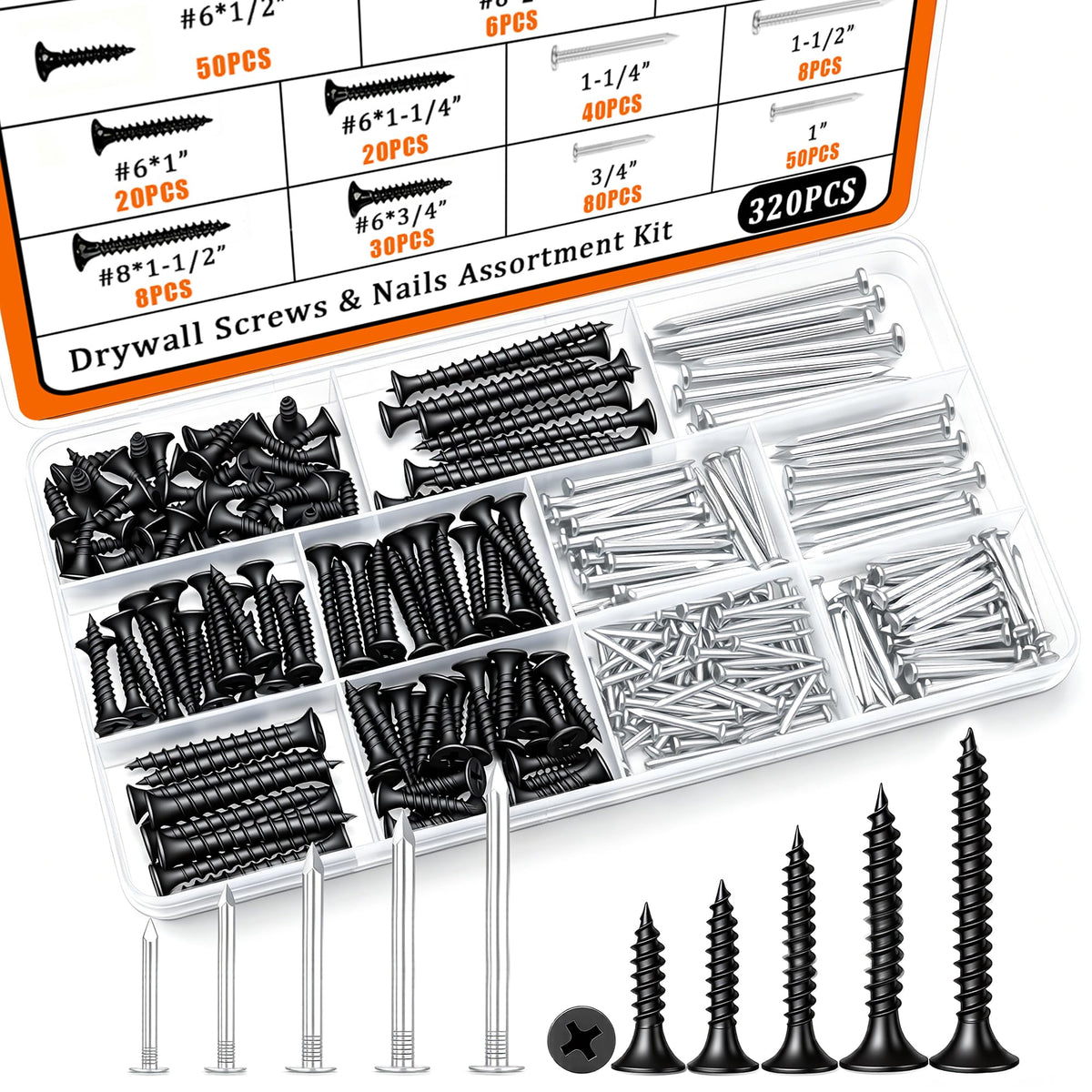 Stainless Steel Screws Assortment Kit for Home Repairs