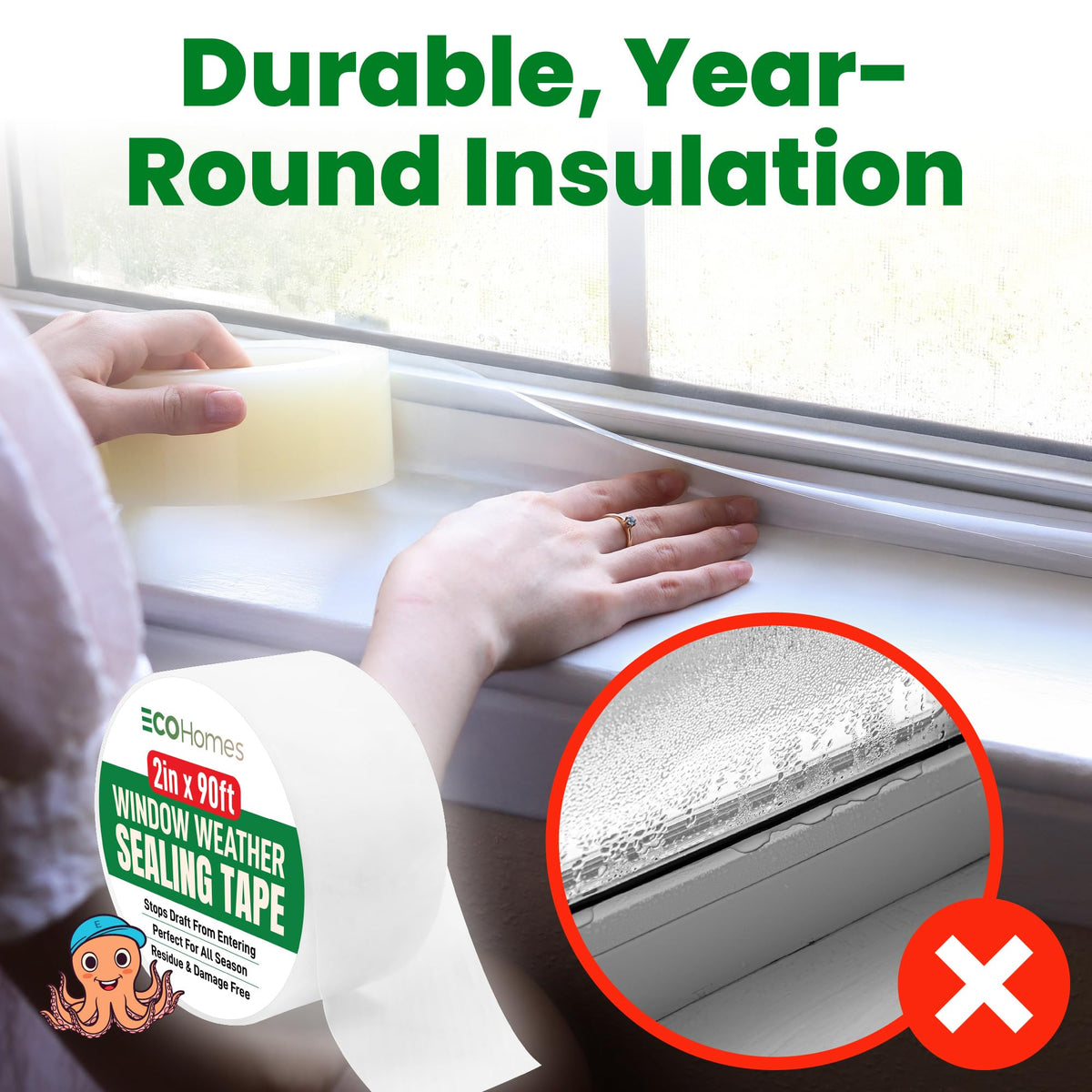 ECOHomes Window Weather Sealing Tape for Draft Protection