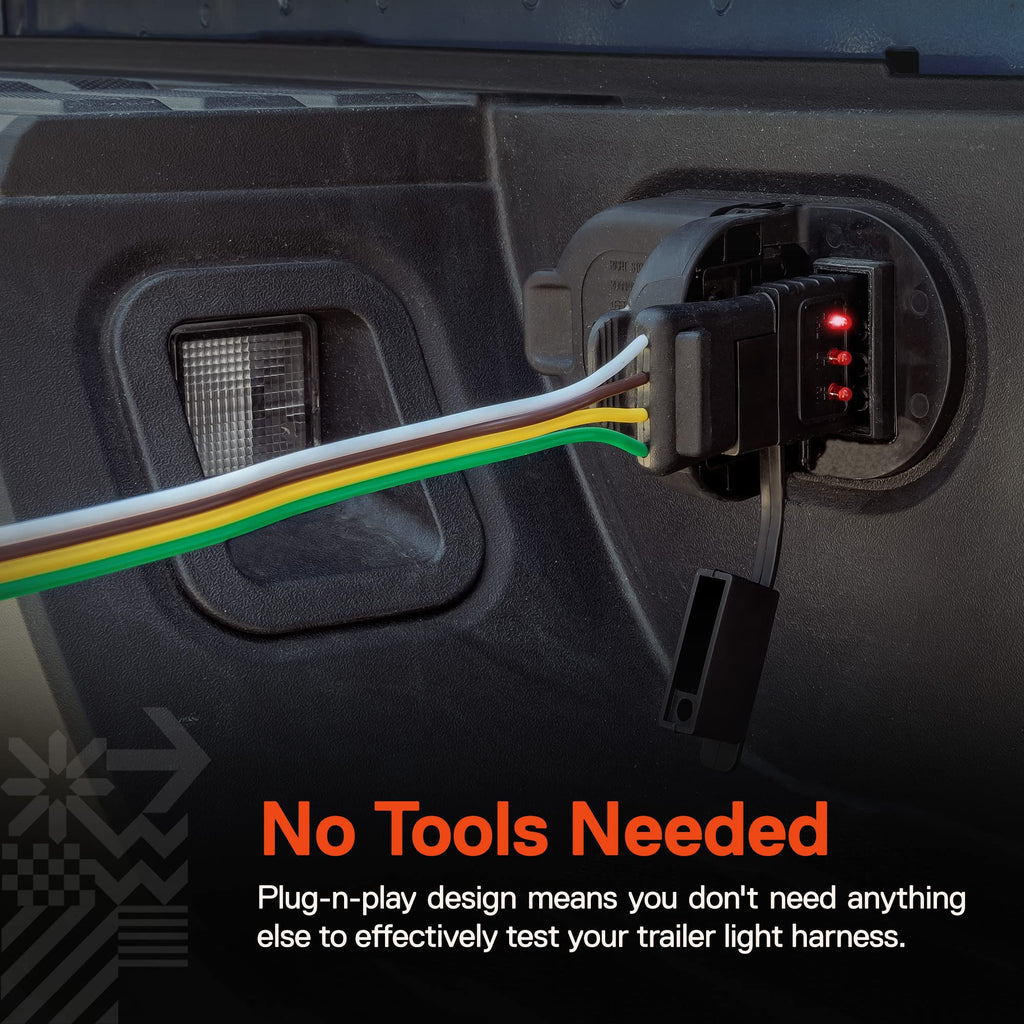 True MODS 4-Pin Flat Trailer Light Wiring Circuit Tester