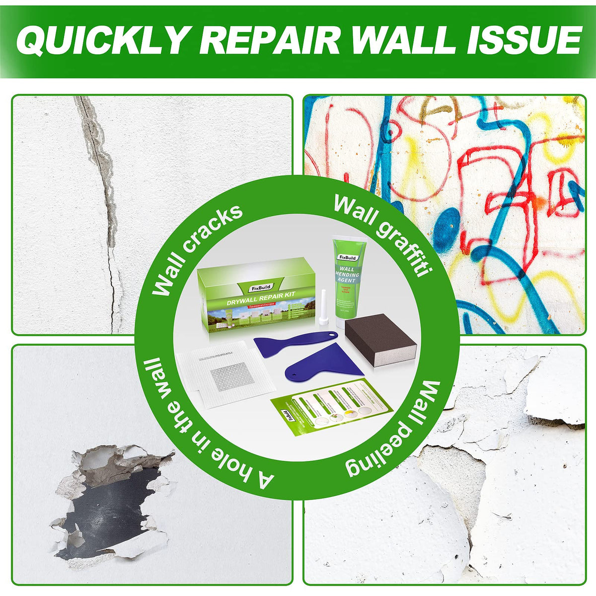 Drywall Patch Repair Kit for Wall Holes and Cracks