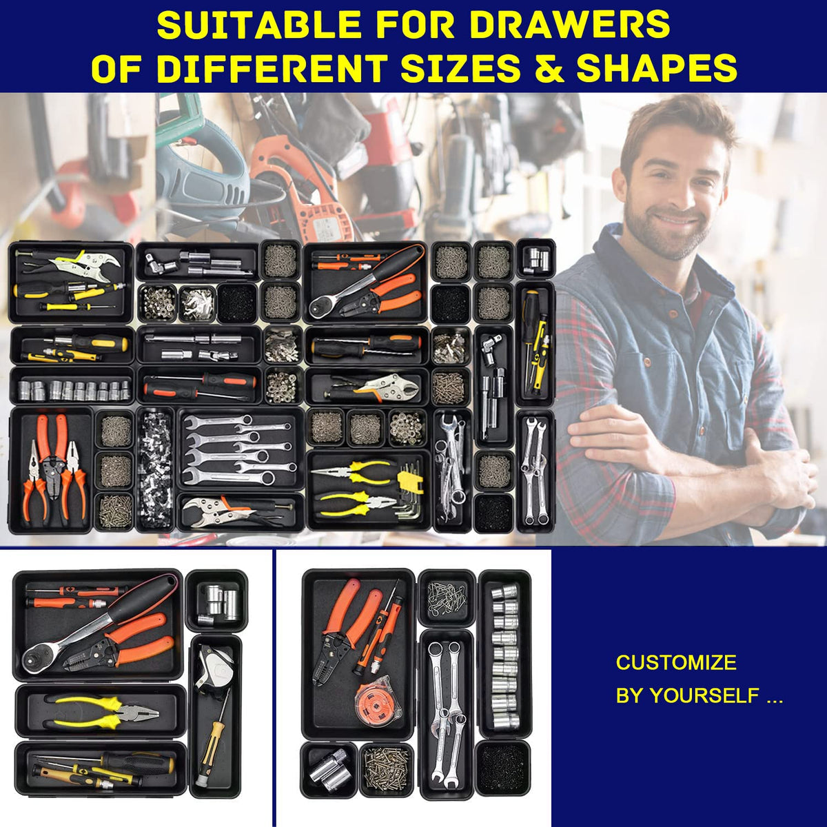Tool Organizer Box with Drawer Dividers for Tool Chests