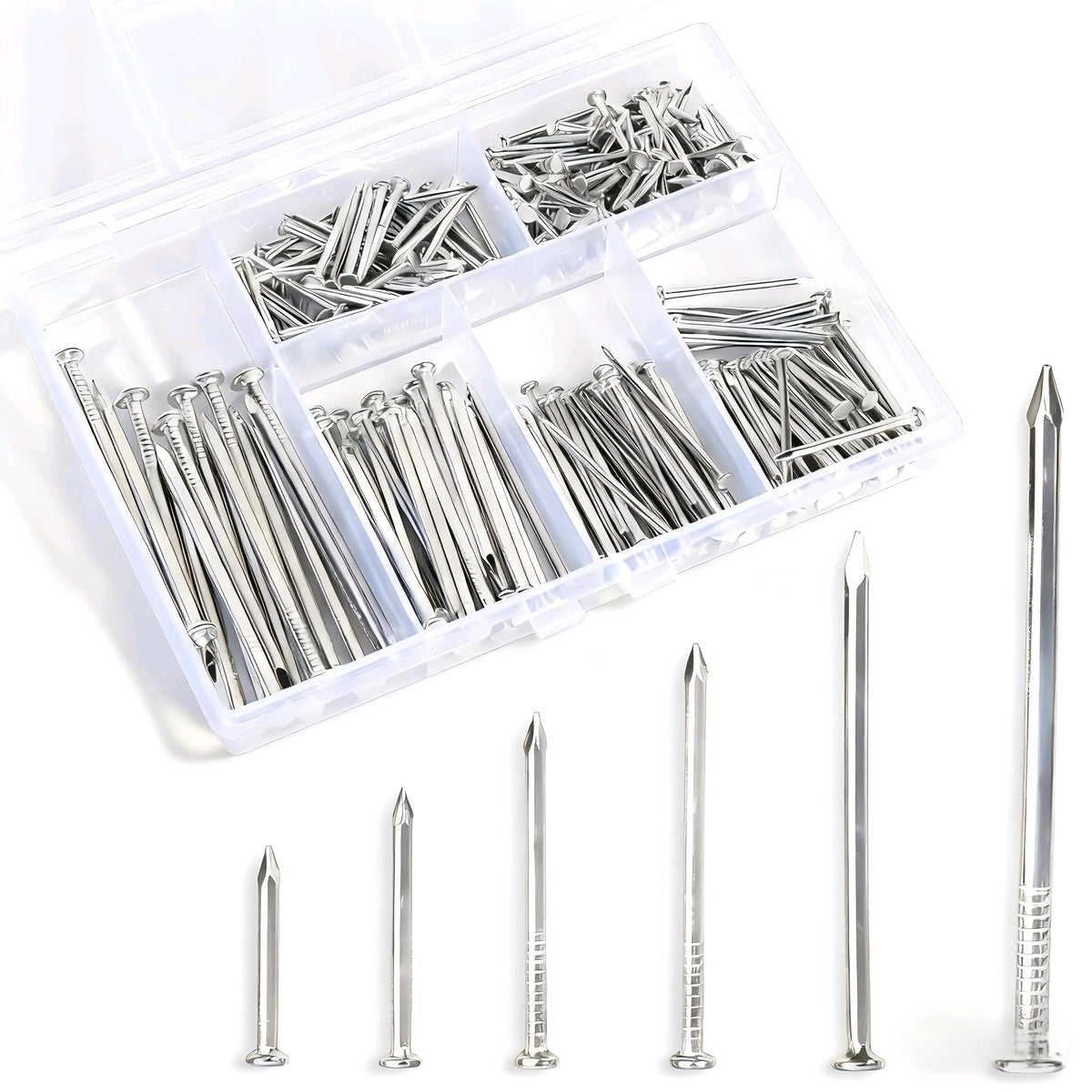 Ywmimn 280-Piece Galvanized Finishing Nail Assortment Kit