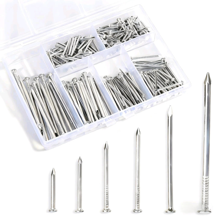 Ywmimn 280-Piece Galvanized Finishing Nail Assortment Kit