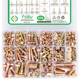 Foliv Assorted Nuts and Bolts Kit for Household Repairs