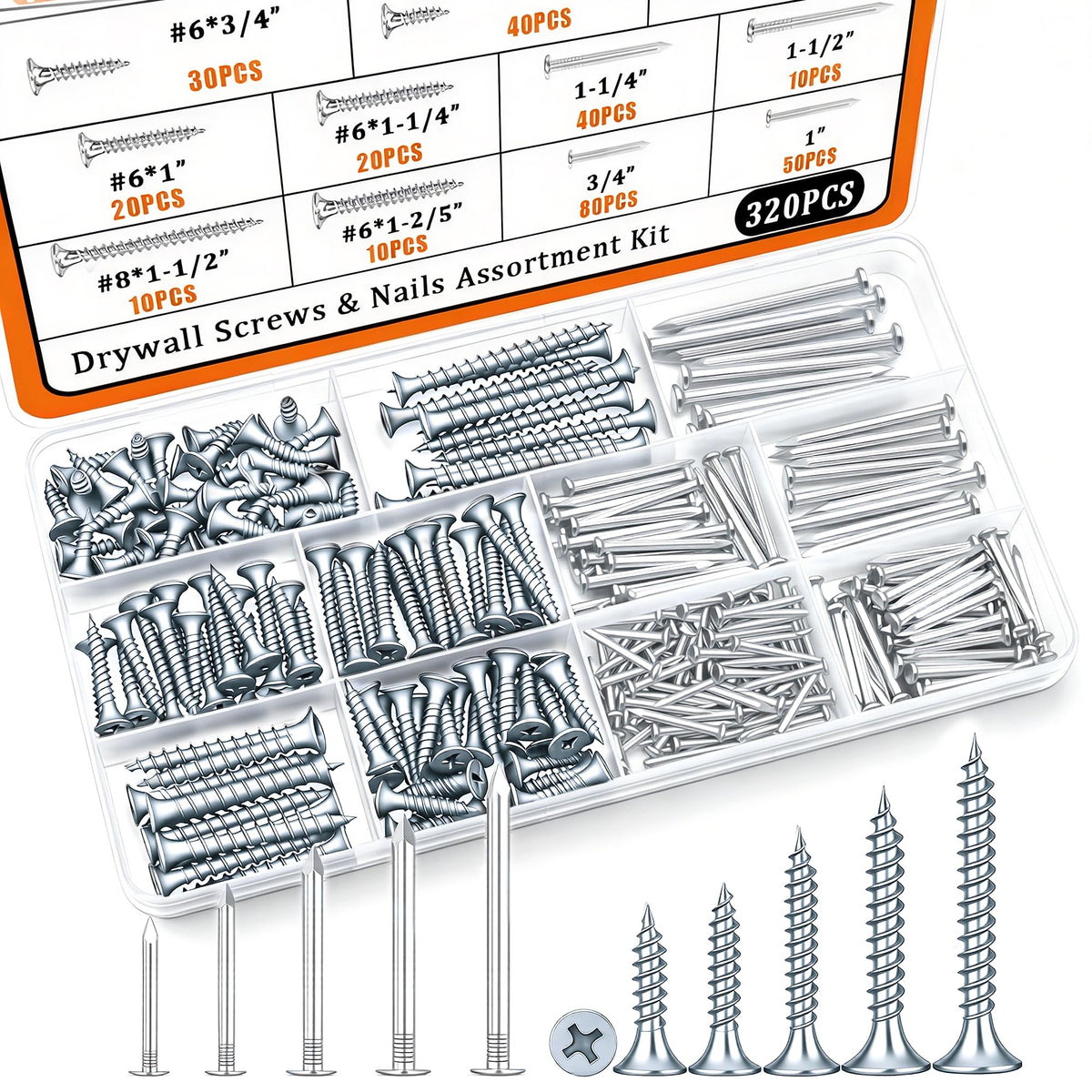 Stainless Steel Screws Assortment Kit for Home Repairs