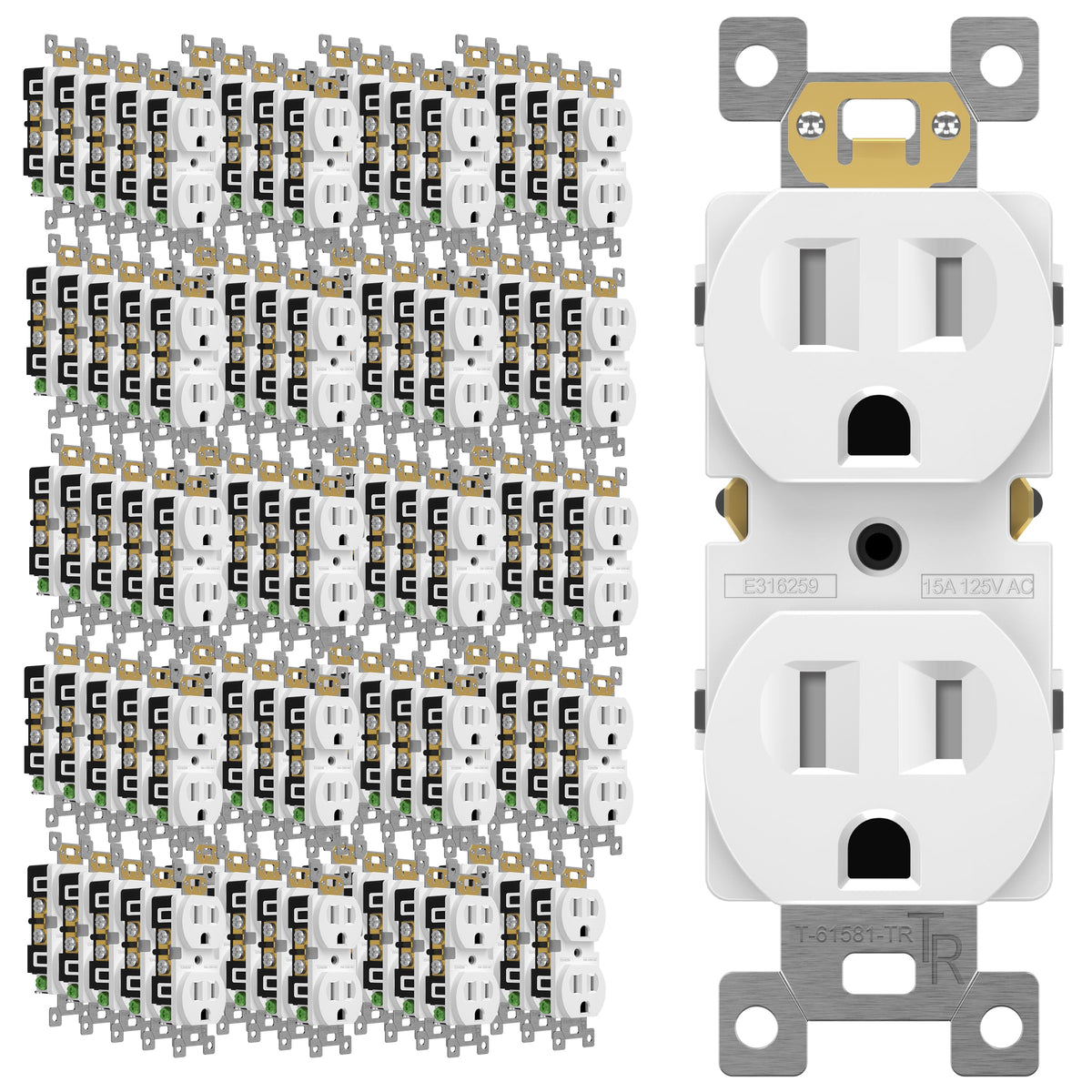 ENERLITES Duplex Receptacle Outlet for Home Electrical Use