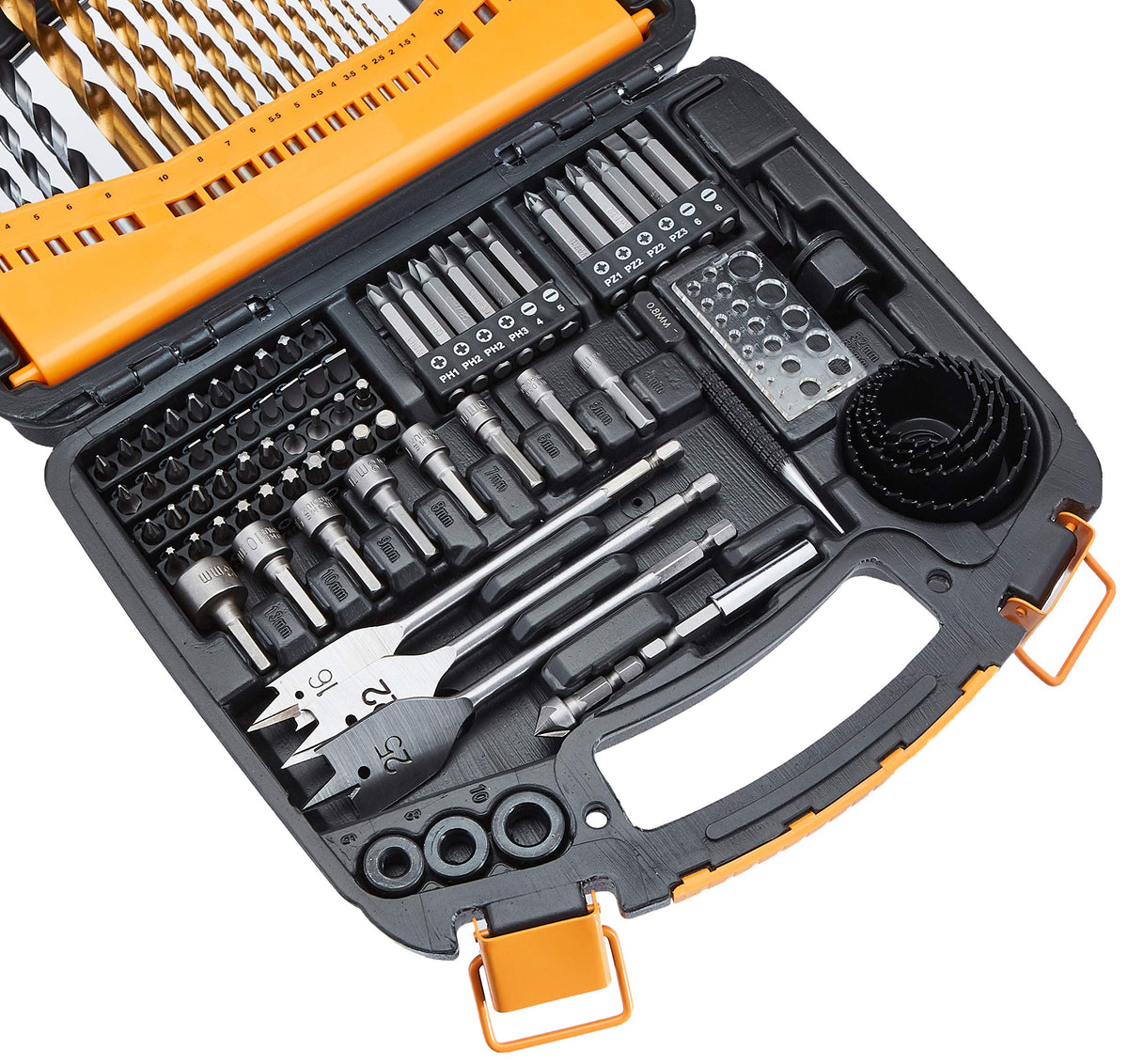100-Piece Drill & Driver Bit Set with Storage Case